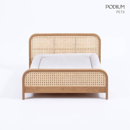 ที่นอนสัตว์เลี้ยง PODIUM PETS รุ่น CANE PET BED ขนาด 60X65X34 ซม. สีไม้ธรรมชาติ_1